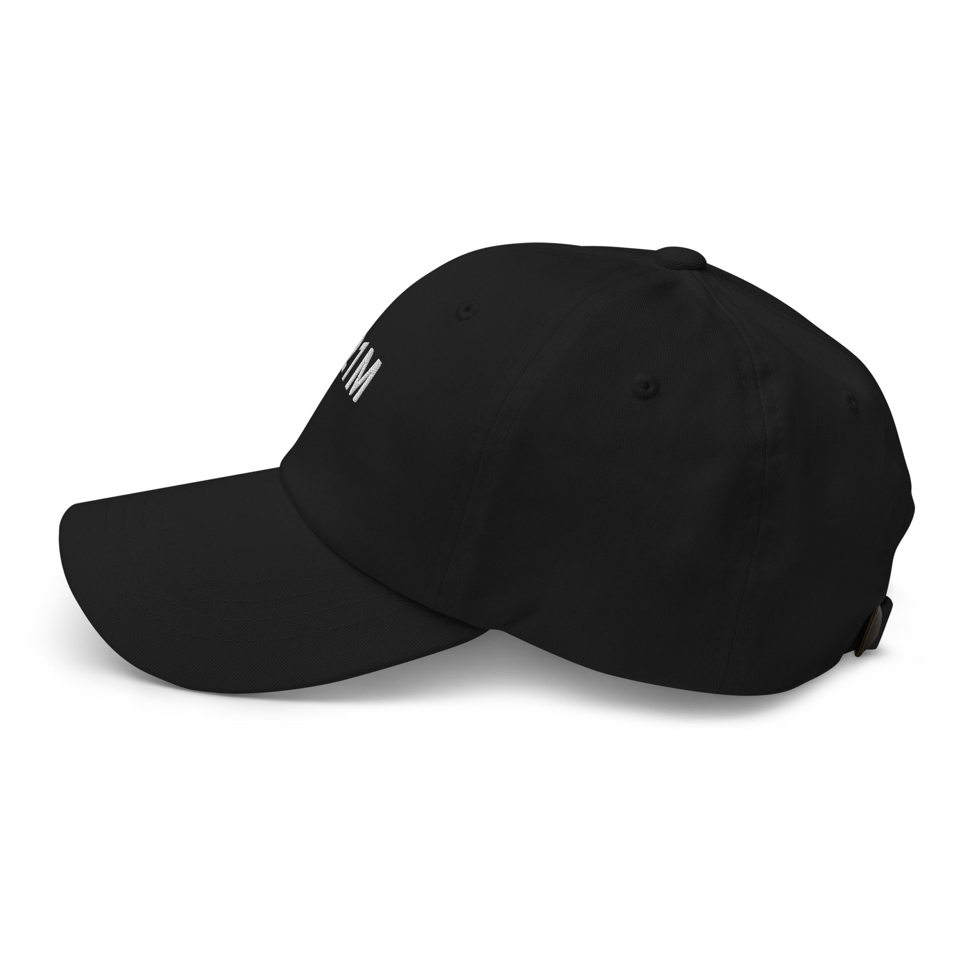 bitcoin hat - 21m - left side view - black