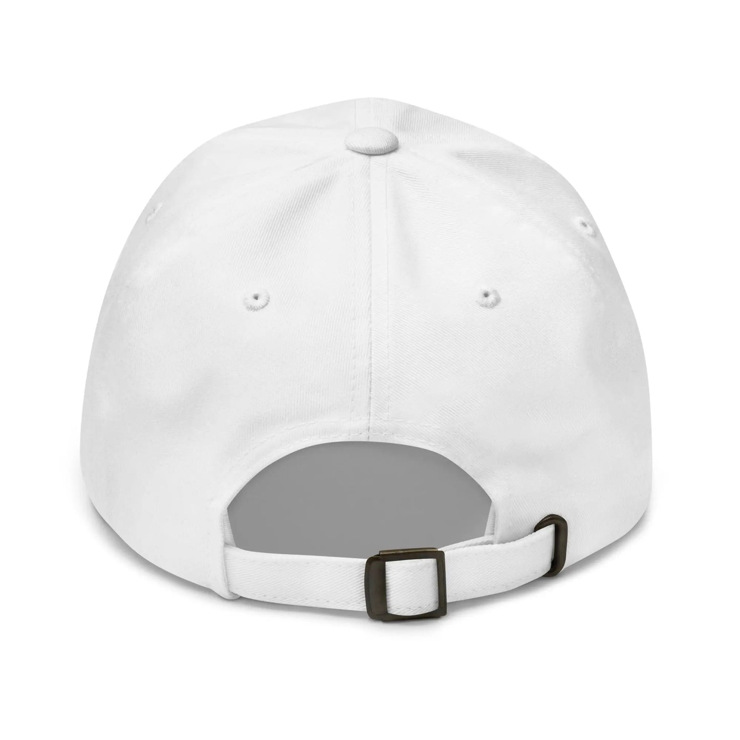 bitcoin hat - adjustable strap rear view - white
