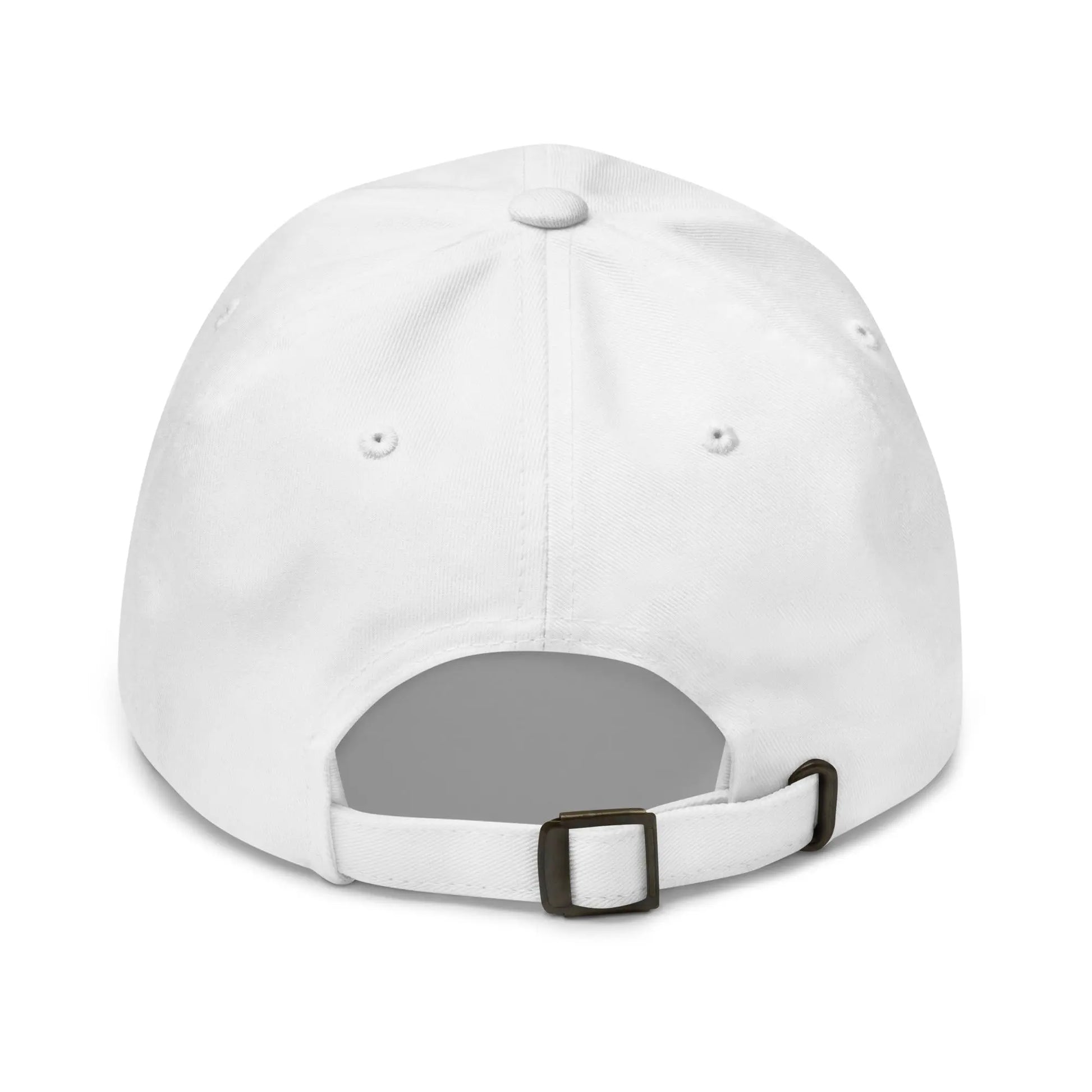 bitcoin hat - adjustable strap rear view - white