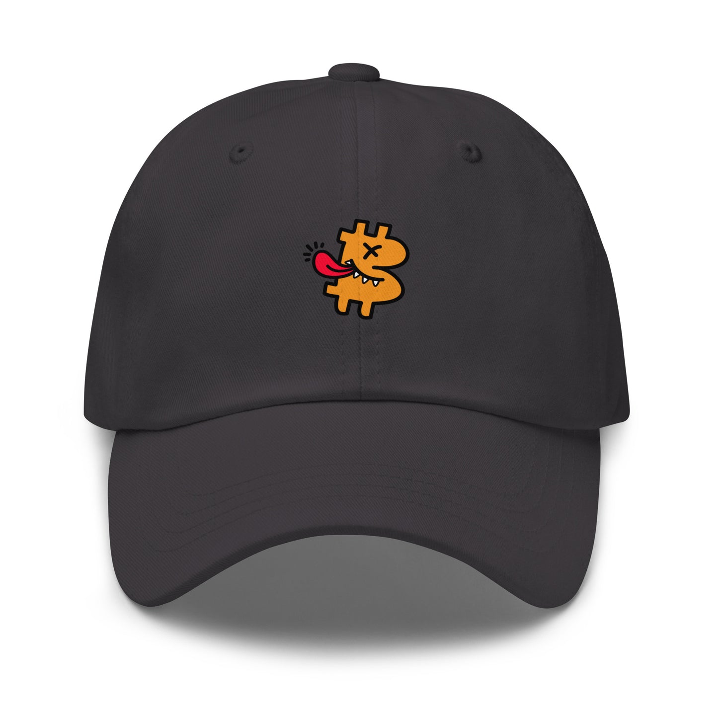bitcoin hat - be funny - front view - grey