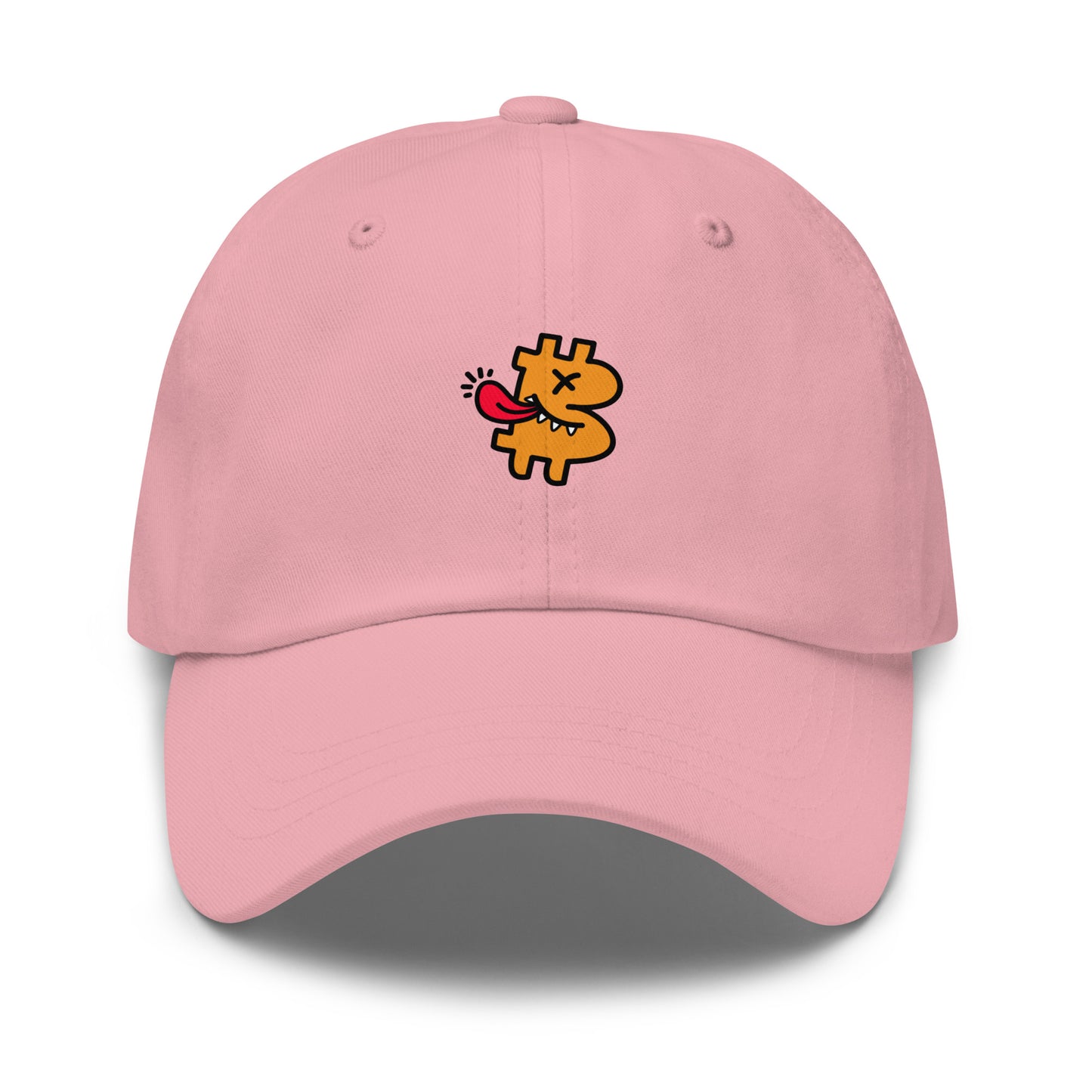 bitcoin hat - be funny - front view - pink