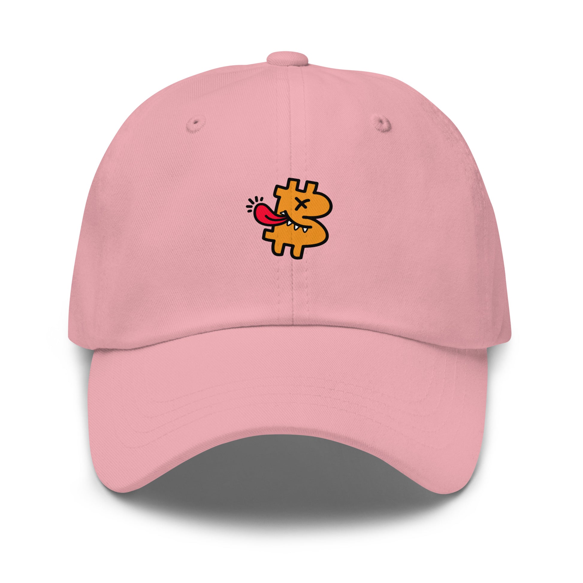 bitcoin hat - be funny - front view - pink