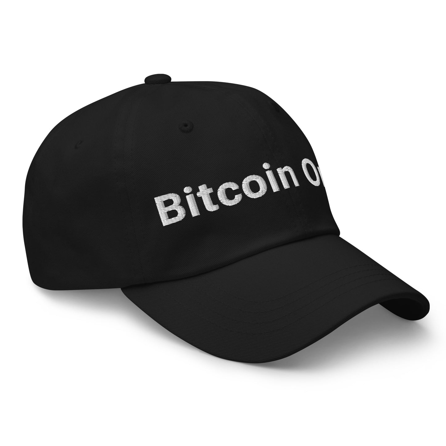bitcoin hat - bitcoin only - side view - black