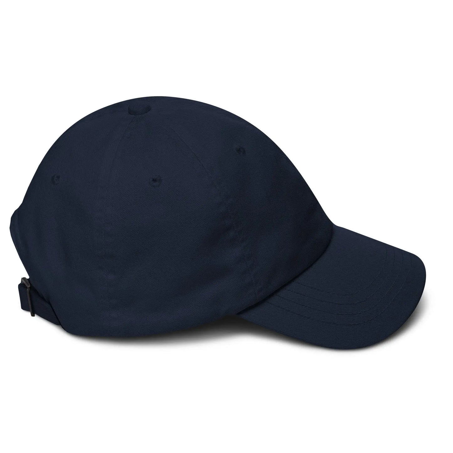 bitcoin hat - bitcoin symbol back embroidery - side view - navy