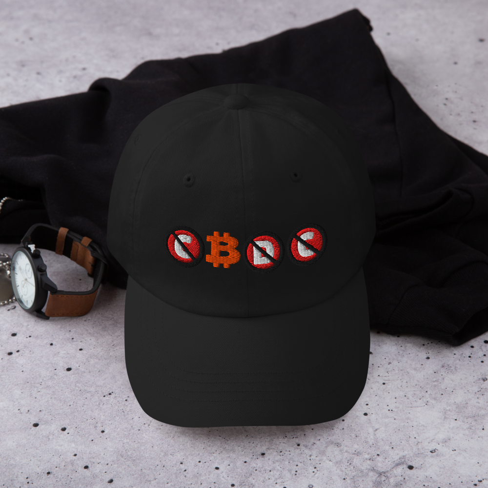 bitcoin hat - cbdc - lifestyle casual outfit - black