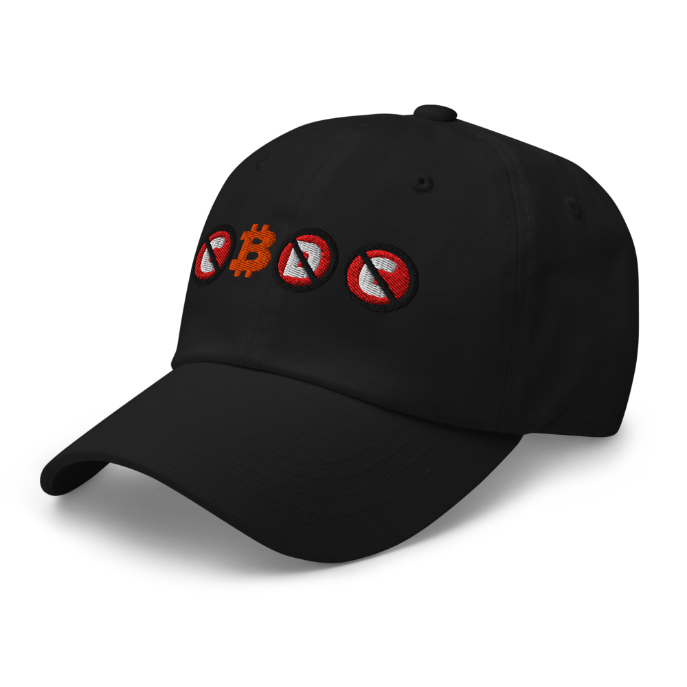 bitcoin hat - cbdc - side view left - black