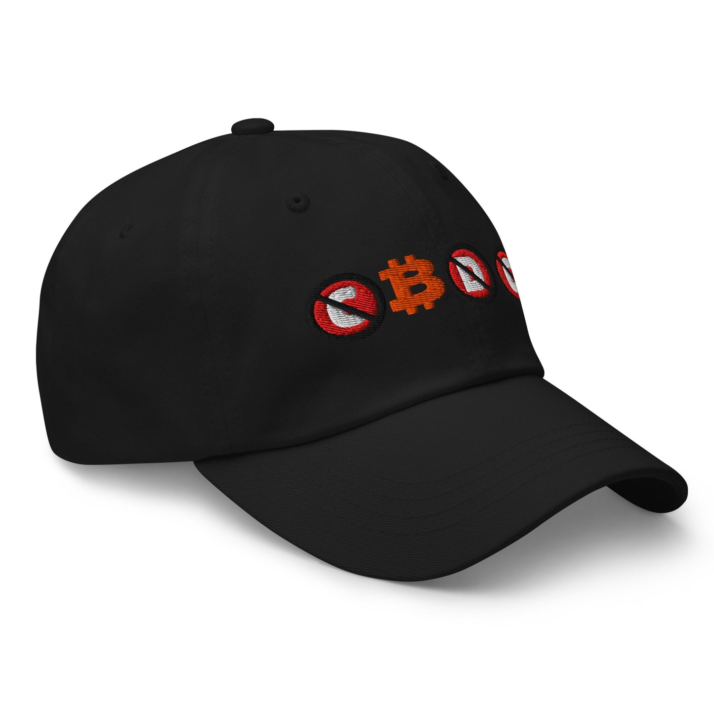 bitcoin hat - cbdc - side view right - black