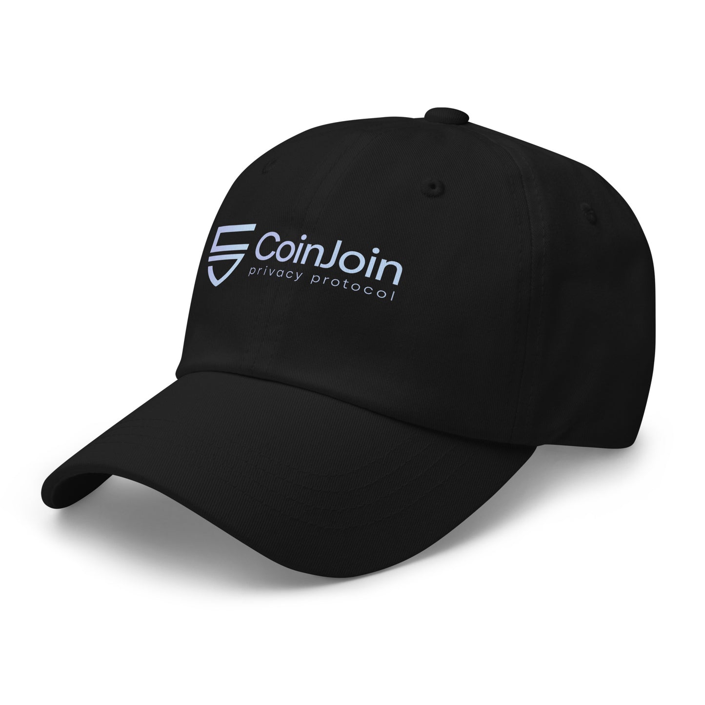 bitcoin hat - coinjoin privacy protocol - angled view - black