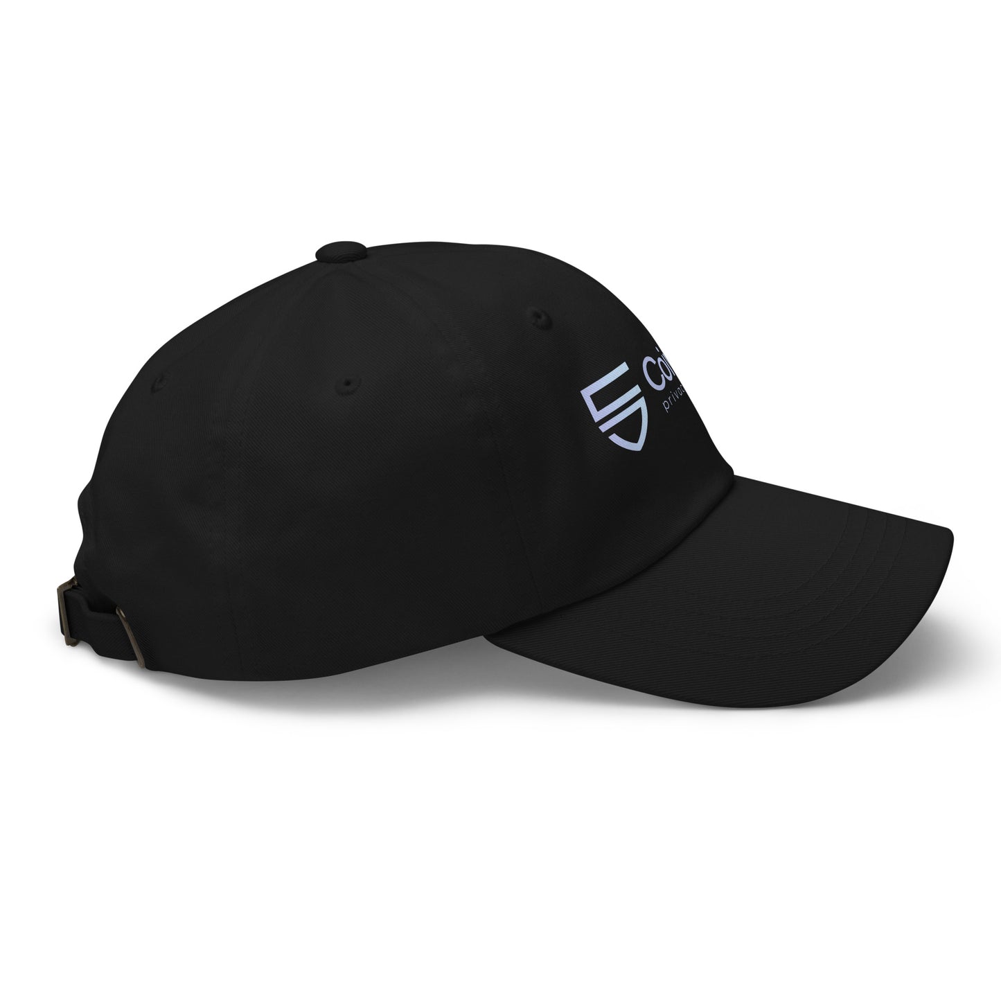 bitcoin hat - coinjoin privacy protocol - side view - black