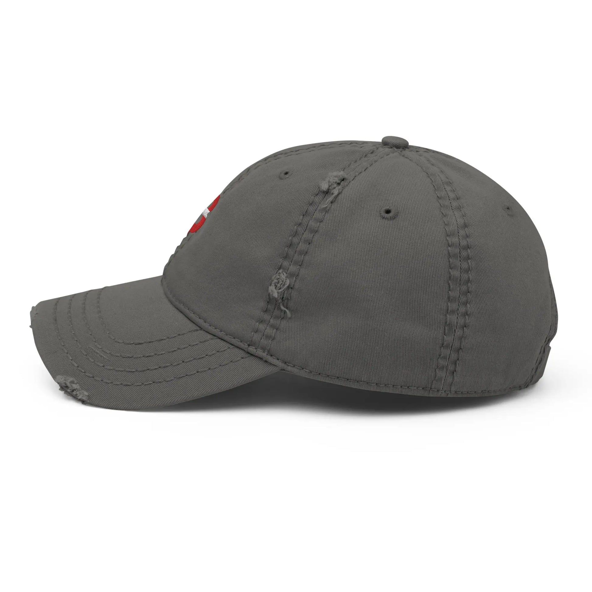 bitcoin hat - danish flag bitcoin symbol - left side embroidery - grey