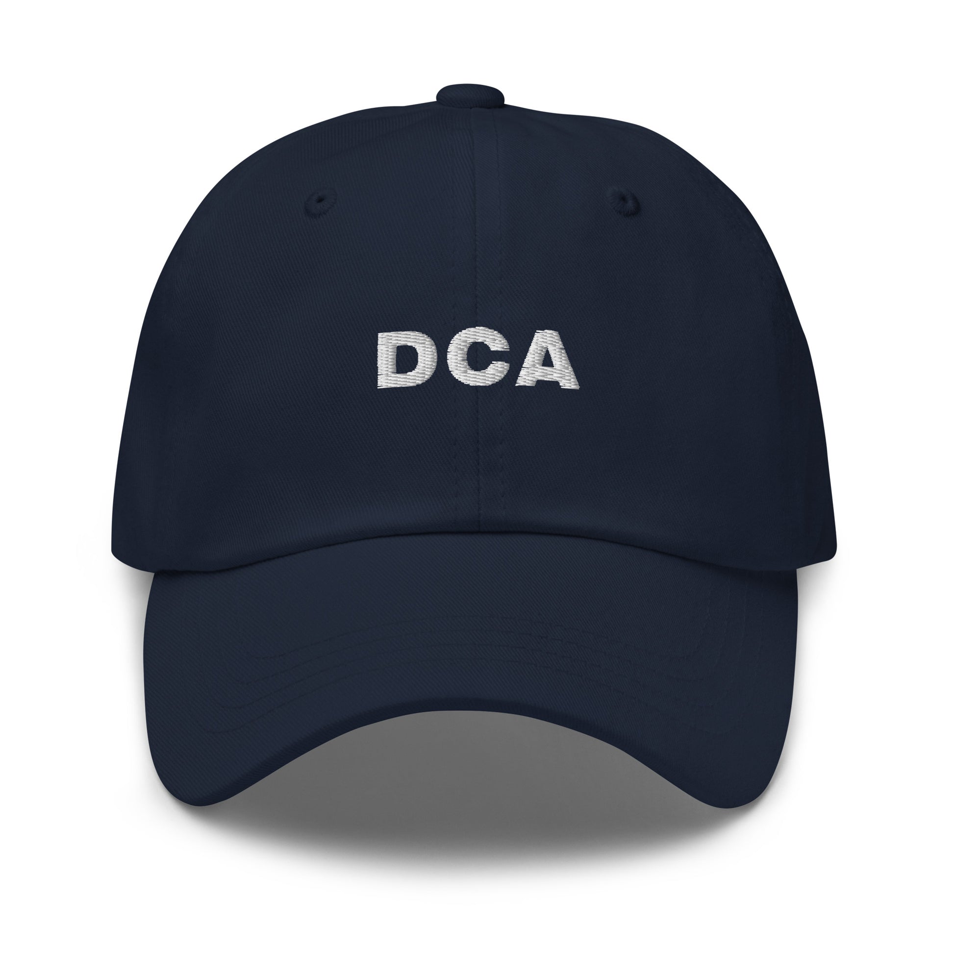 bitcoin hat - dca - front view - navy blue
