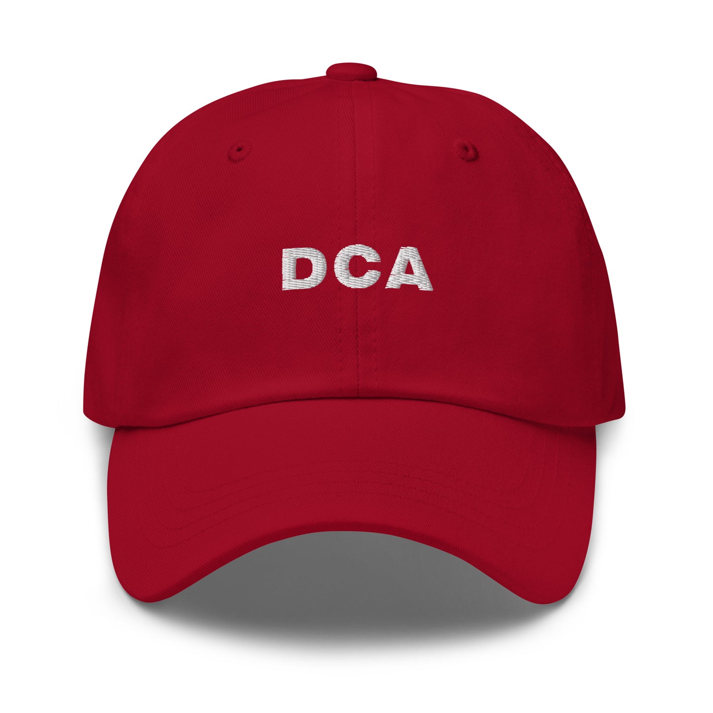 bitcoin hat - dca - front view - red
