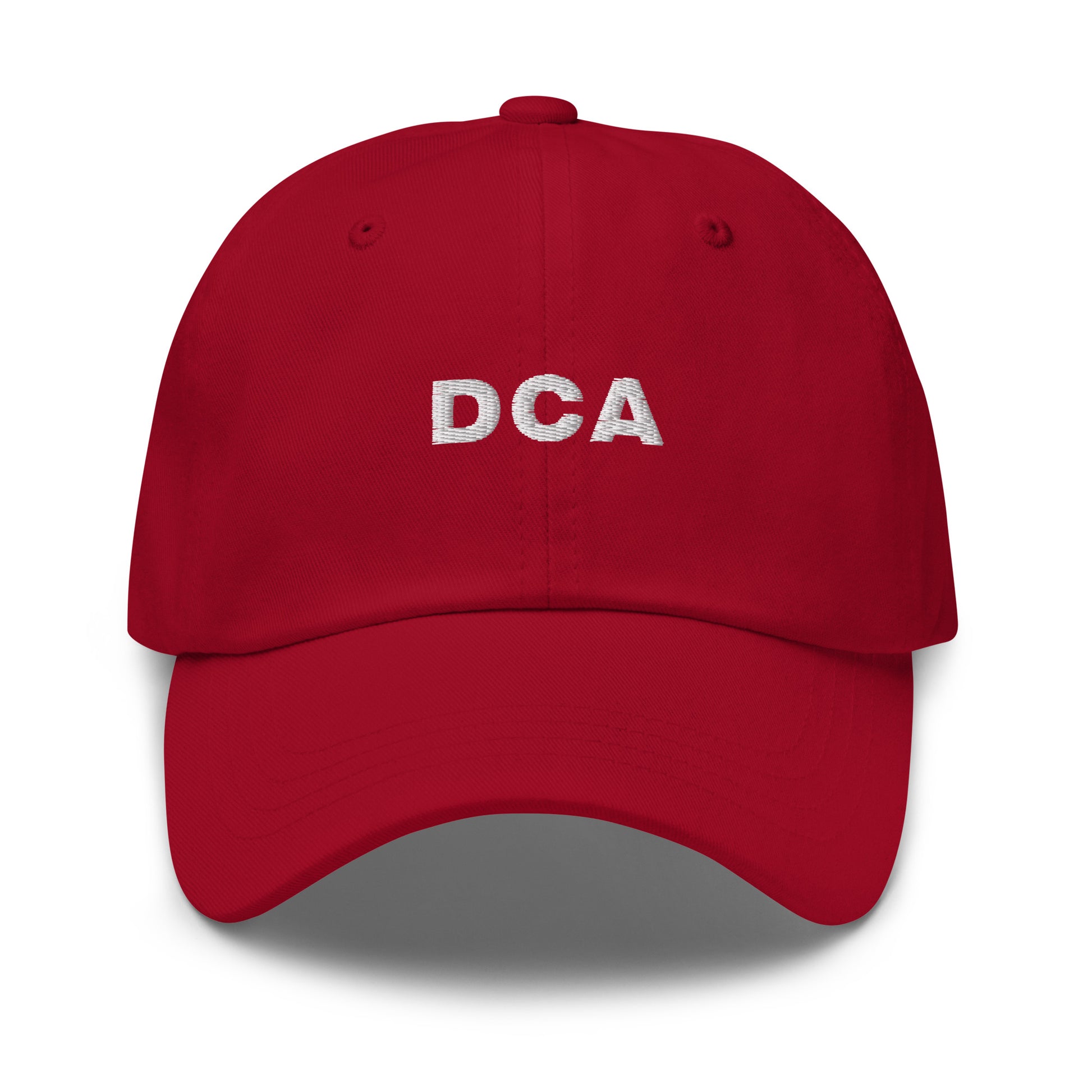 bitcoin hat - dca - front view - red