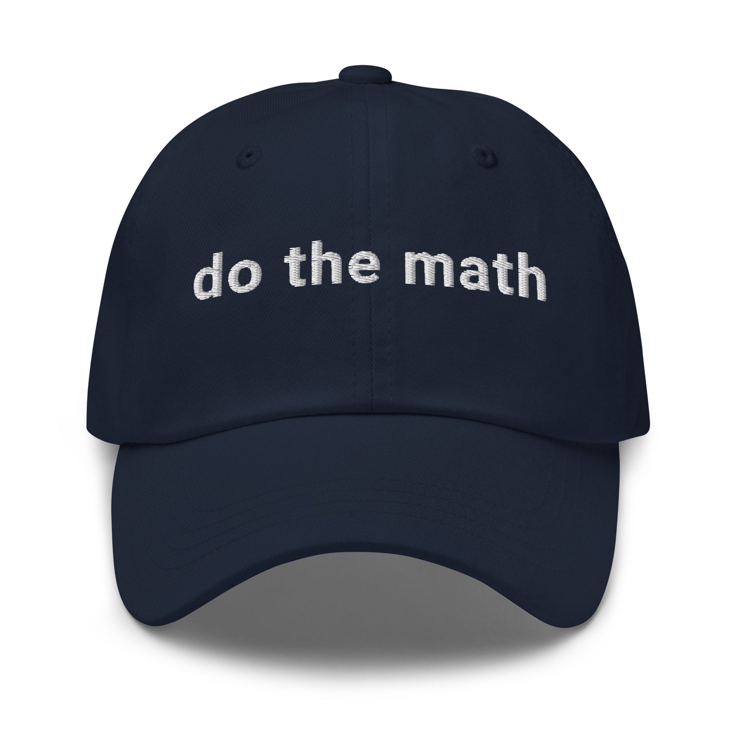 bitcoin hat - do the math - front view - navy