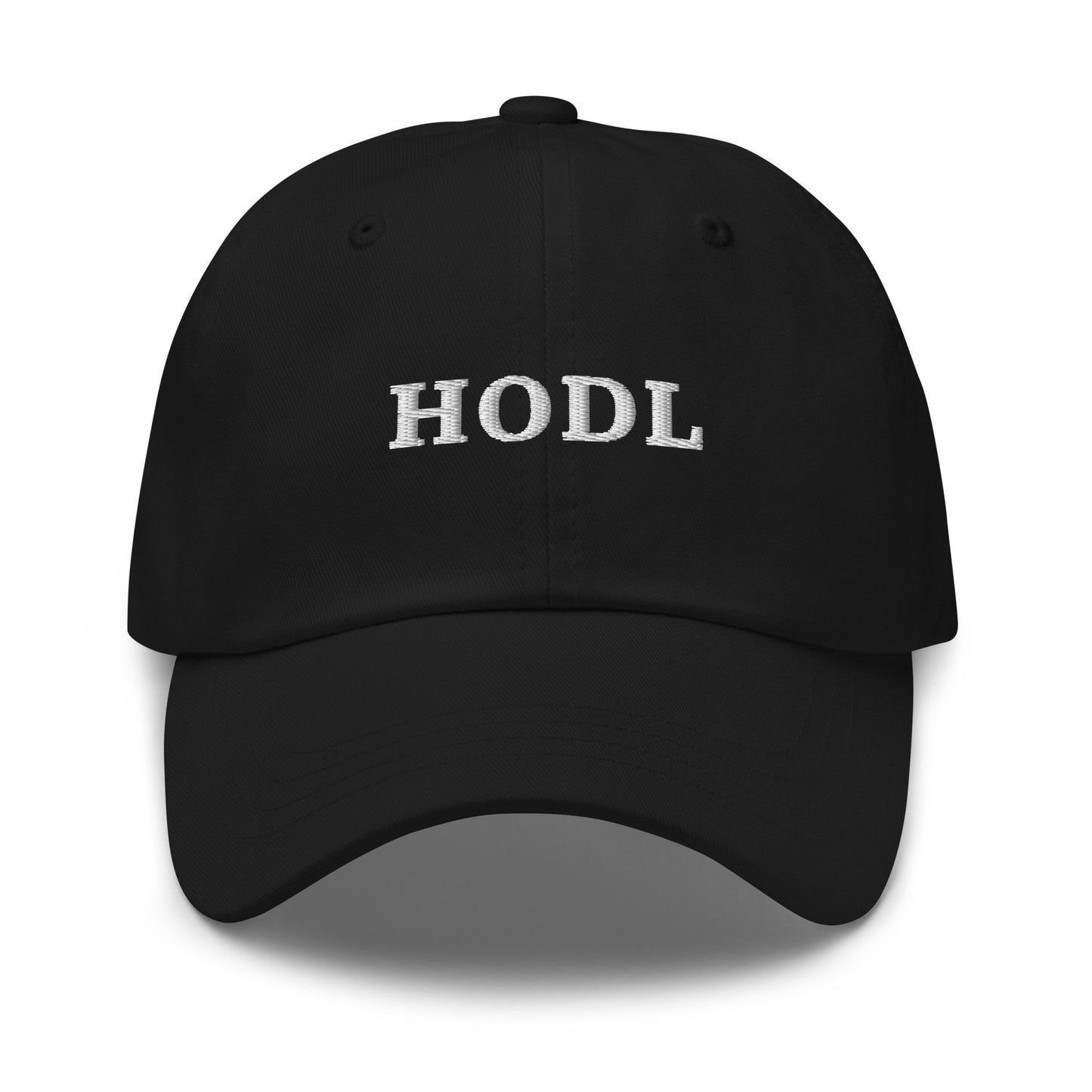 bitcoin hat - hodl - front view - black