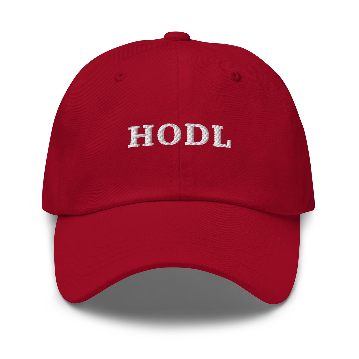 bitcoin hat - hodl - front view - red