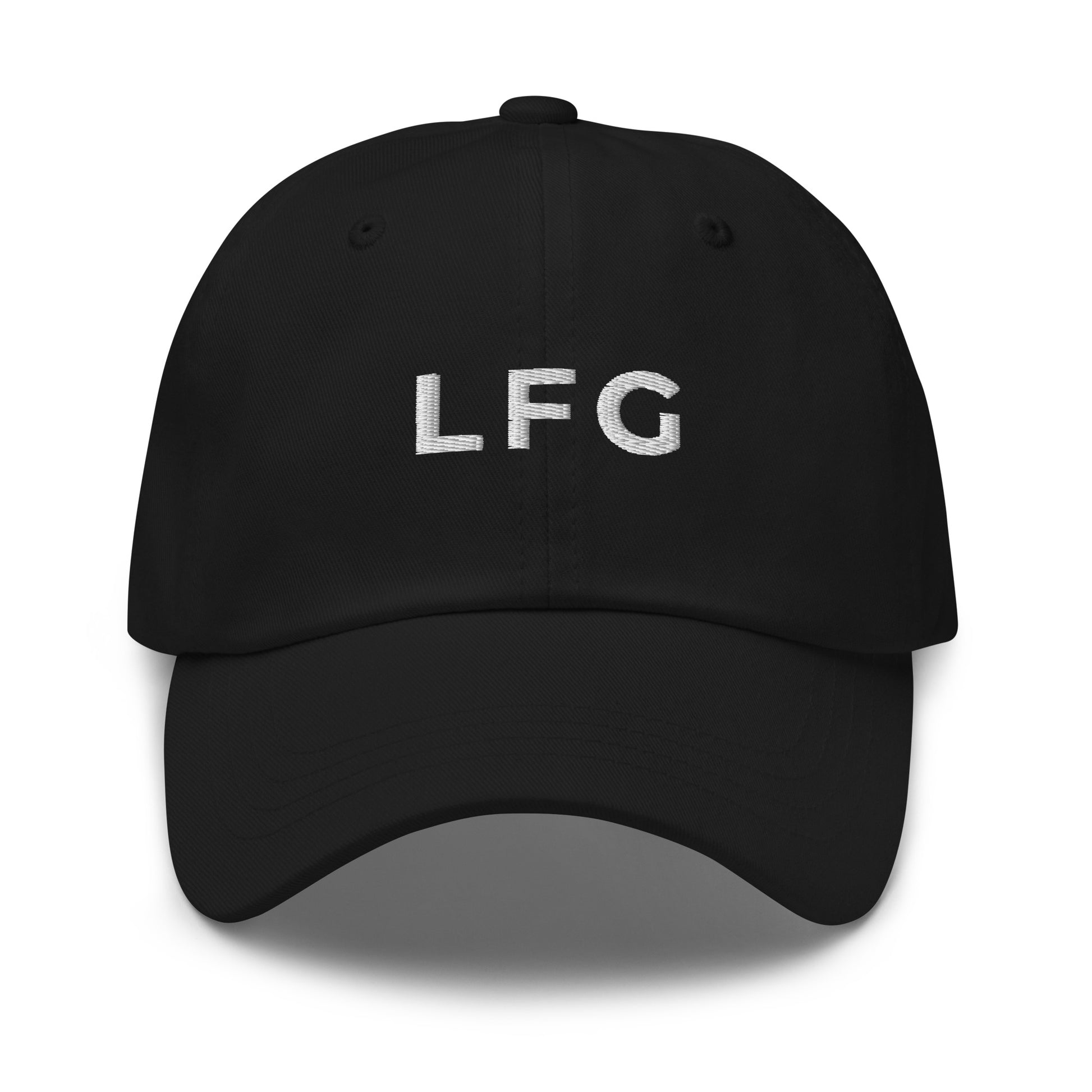 bitcoin hat - lfg - front view - black