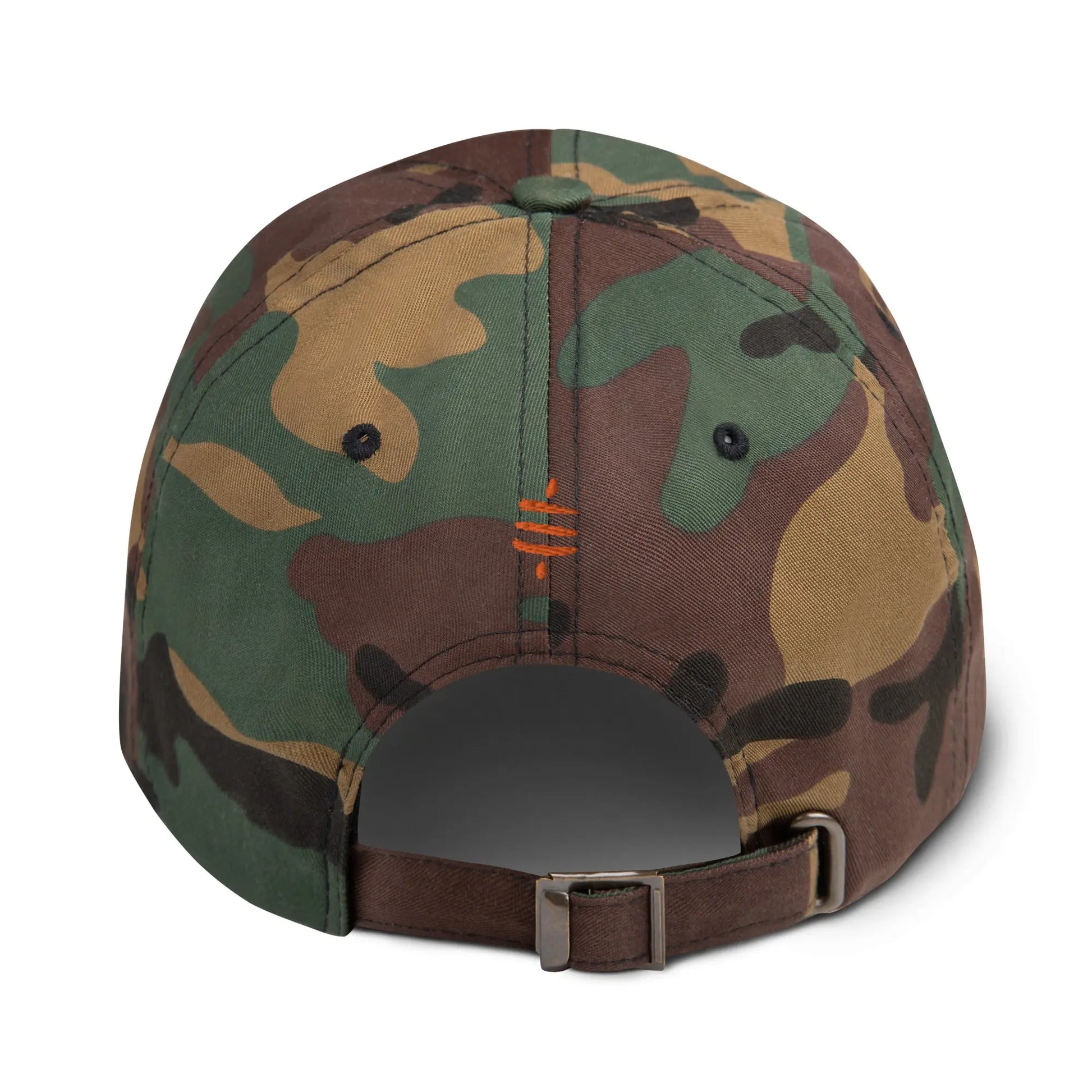 bitcoin hat - lightning & sats - back strap closure - camo
