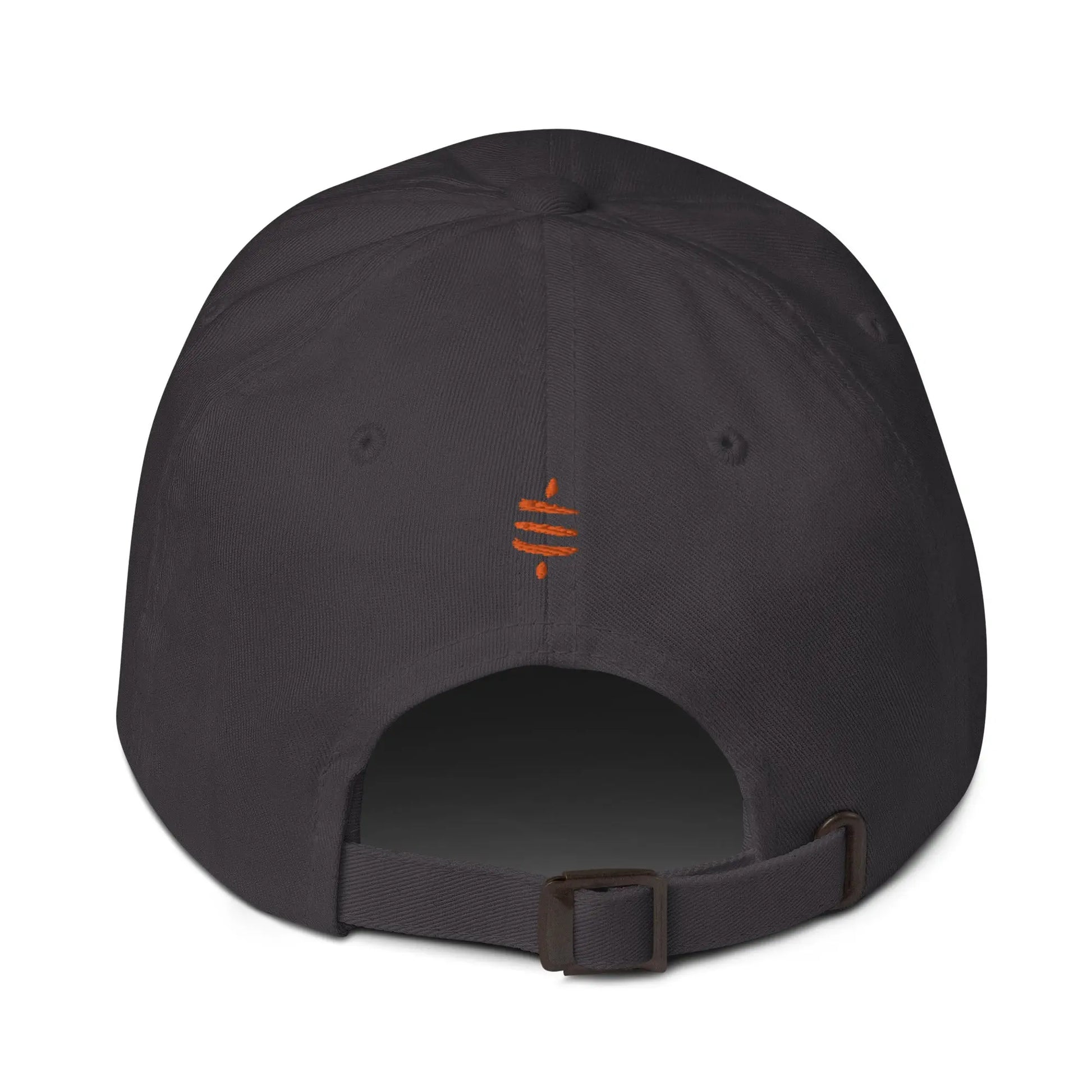 bitcoin hat - lightning & sats - back strap closure - grey