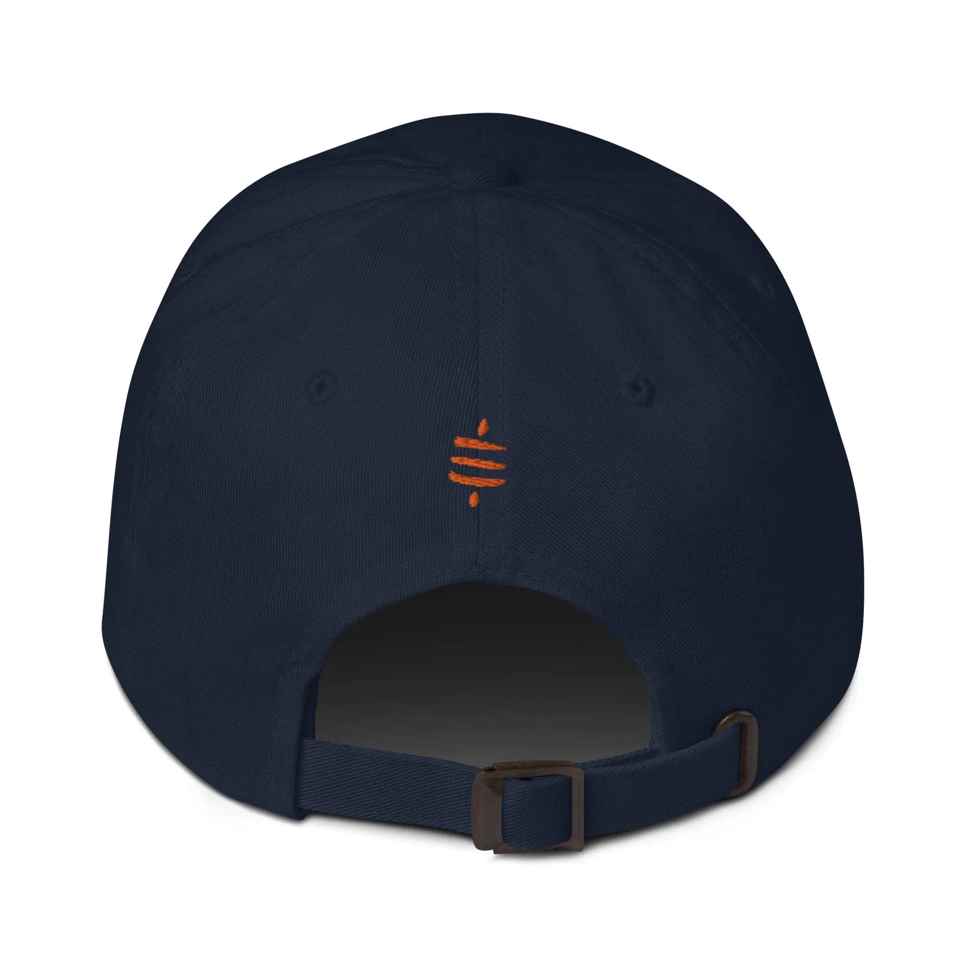 bitcoin hat - lightning & sats - back strap closure - navy