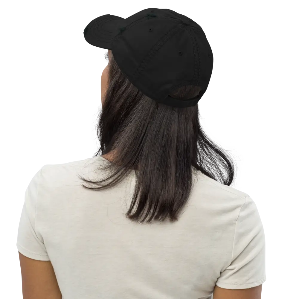 bitcoin hat - lightning symbol gold embroidery - front view on model - black