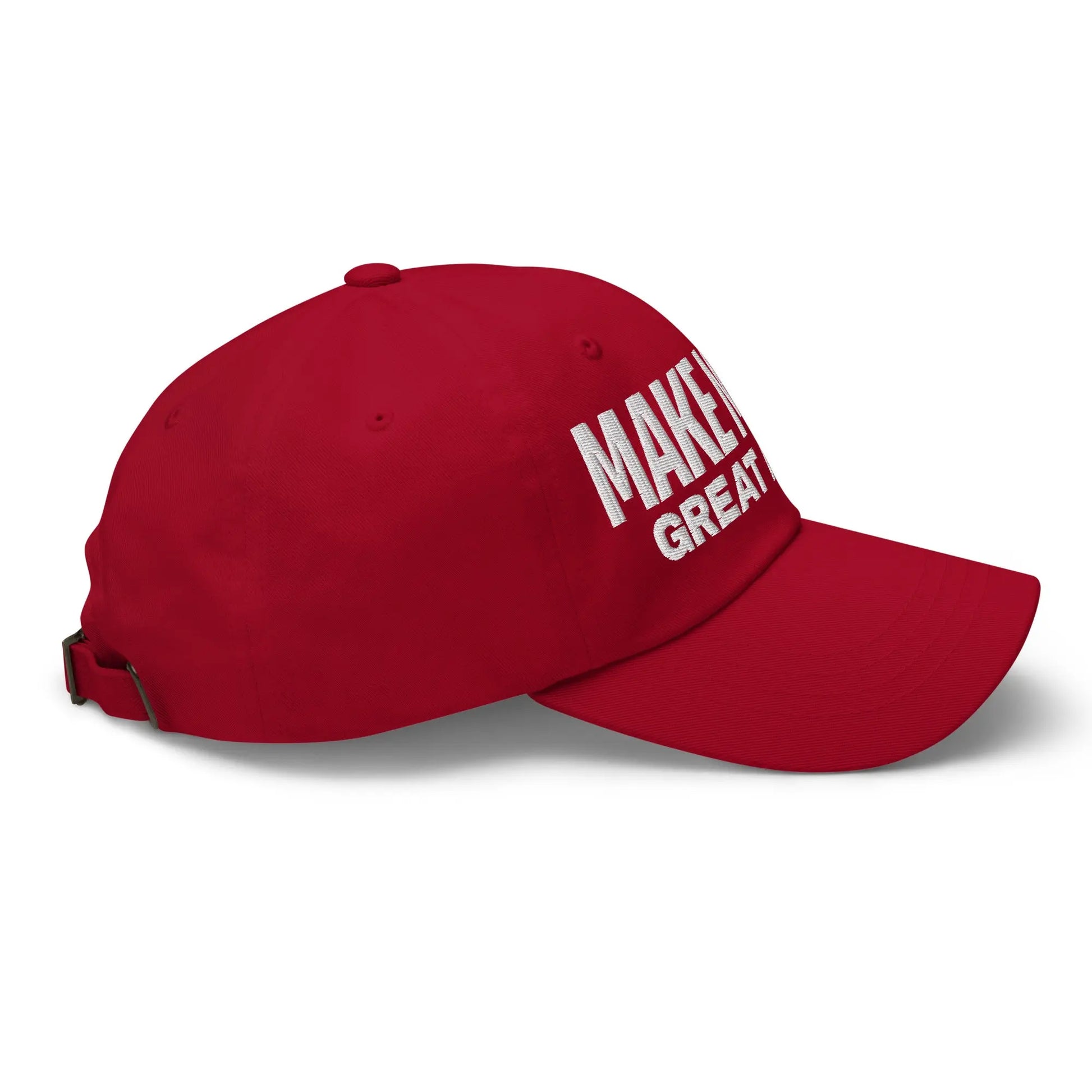 bitcoin hat - make money great again - white embroidery side right - red