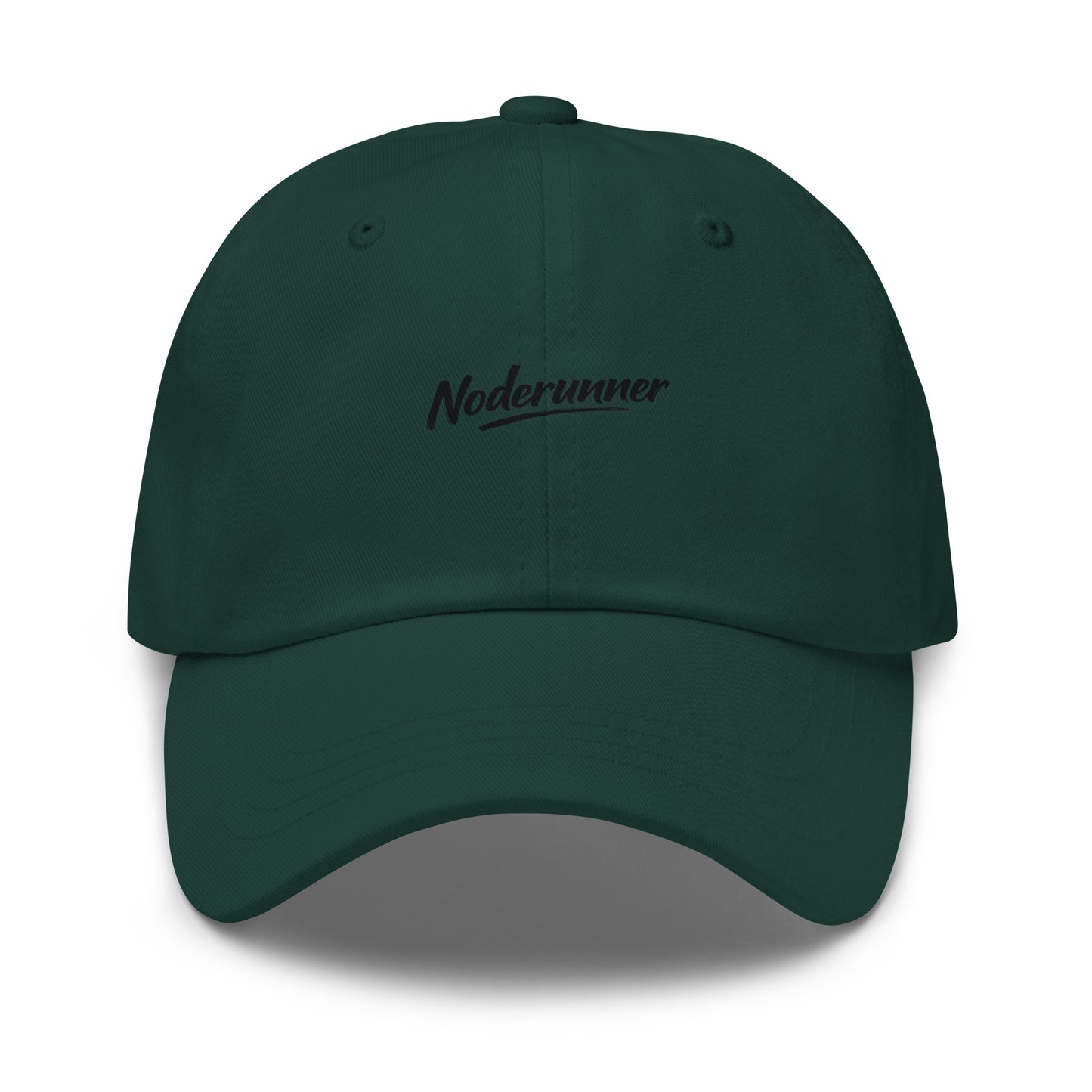 bitcoin hat - noderunner - front view - spruce green
