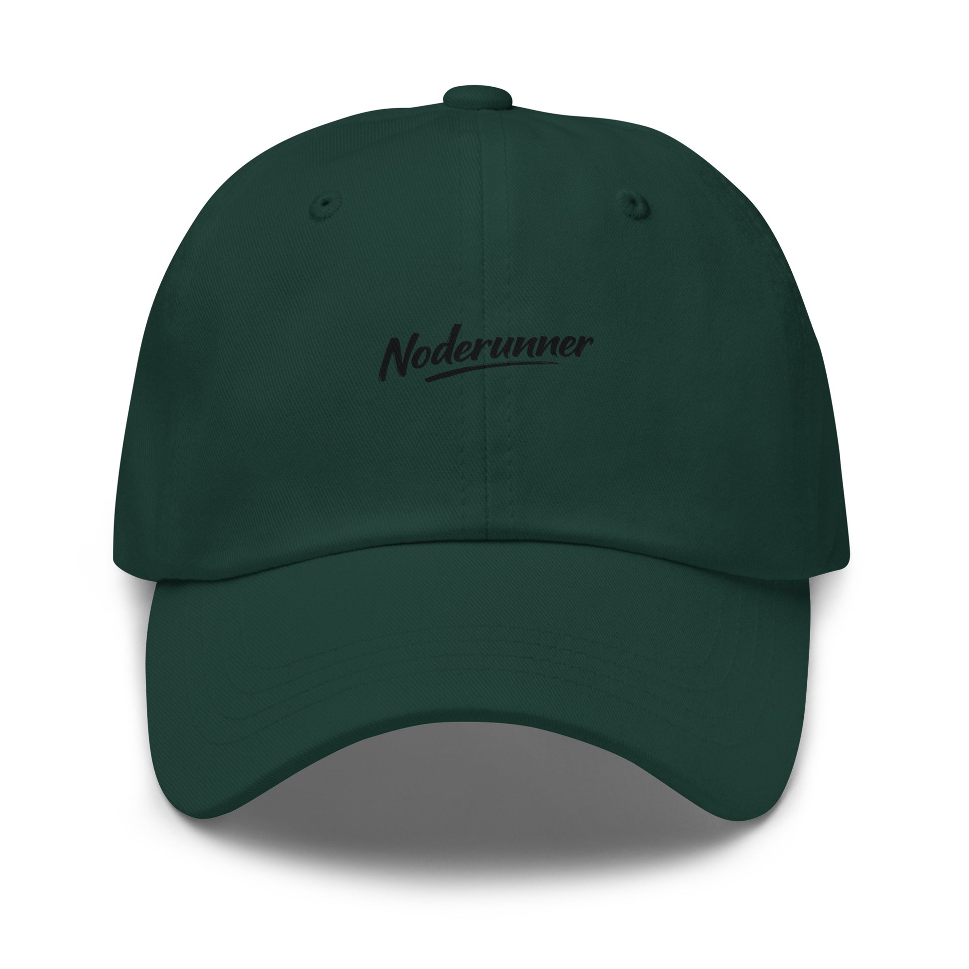 bitcoin hat - noderunner - front view - spruce green