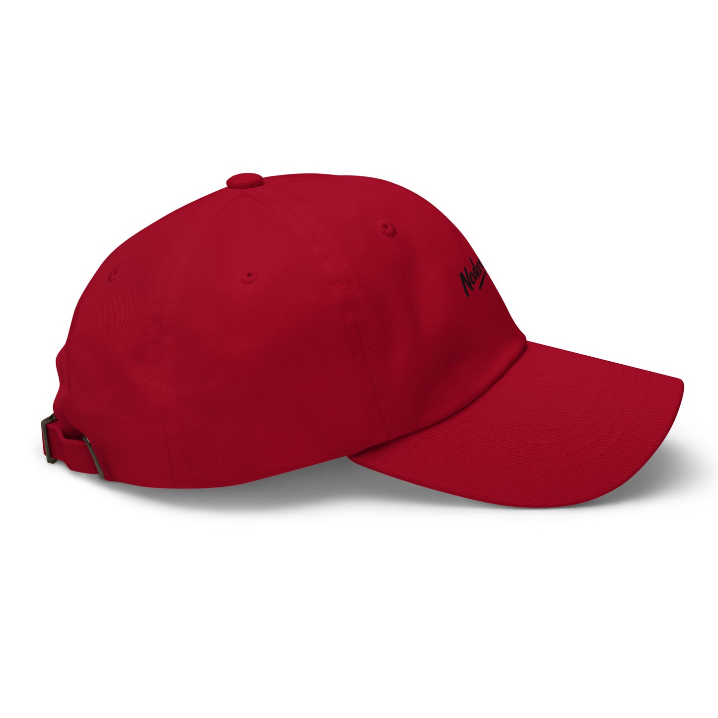 bitcoin hat - noderunner - side view - cranberry