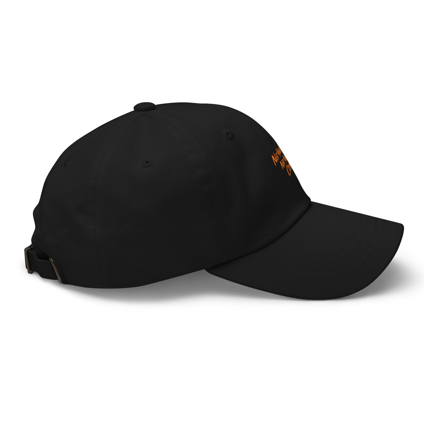 bitcoin hat - not your keys - side view - black