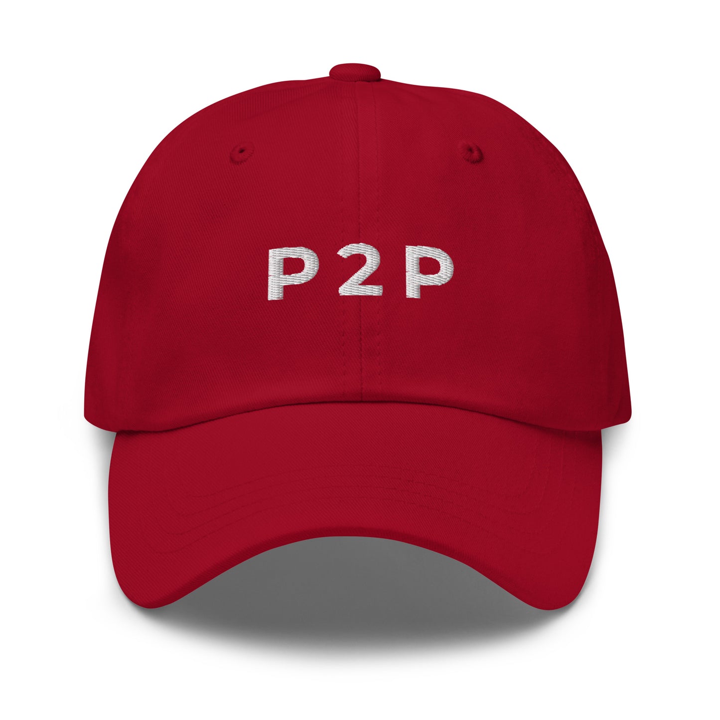 bitcoin hat - p2p - front view