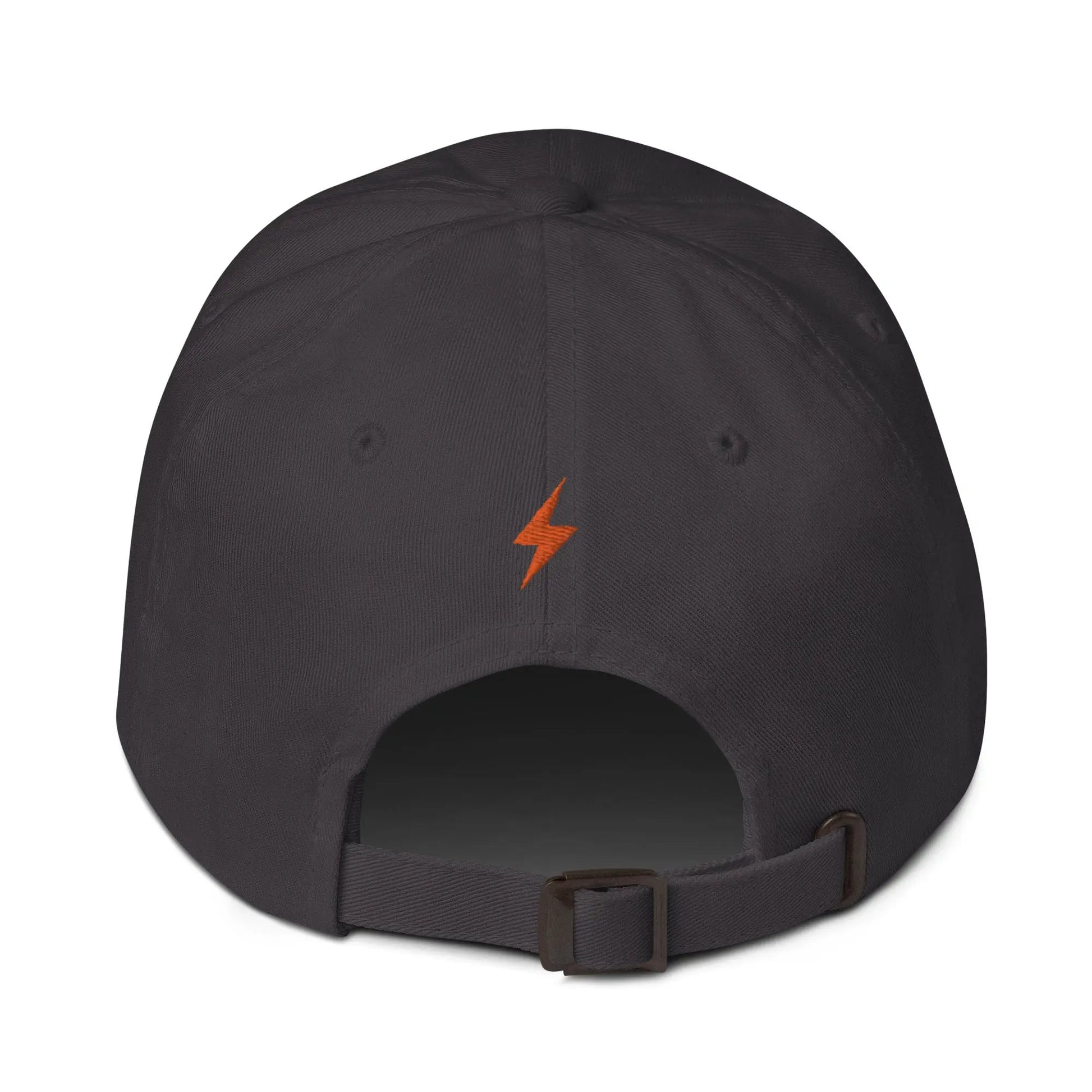 bitcoin hat - sats & lightning - adjustable closure back - grey