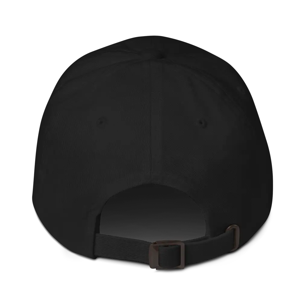 bitcoin hat - sats - adjustable strap rear view - black