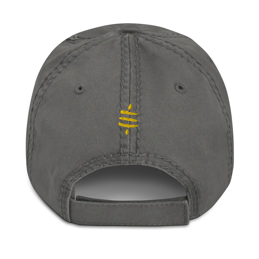 bitcoin hat - sats symbol back gold detail - grey