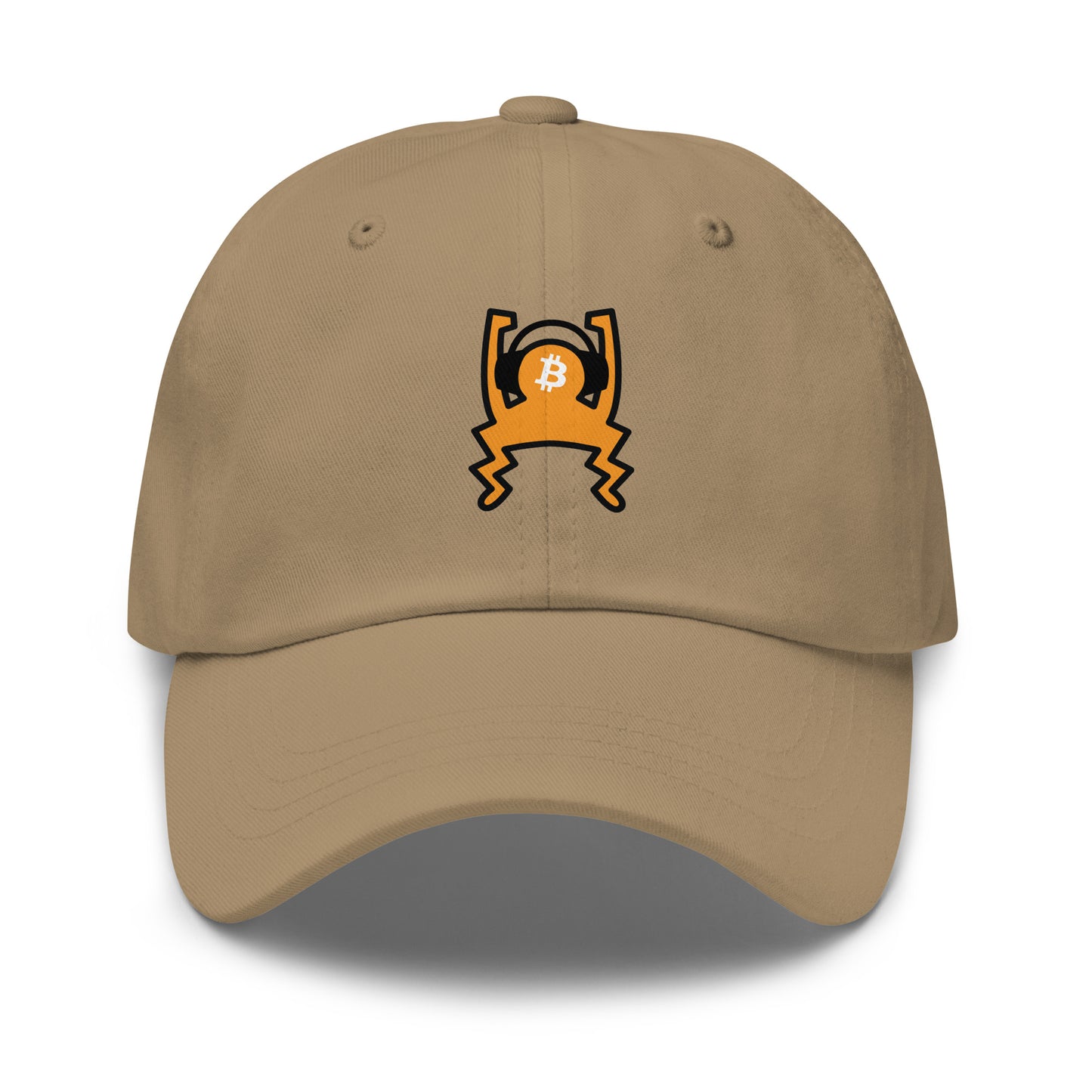 bitcoin hat - sound money - front view - khaki