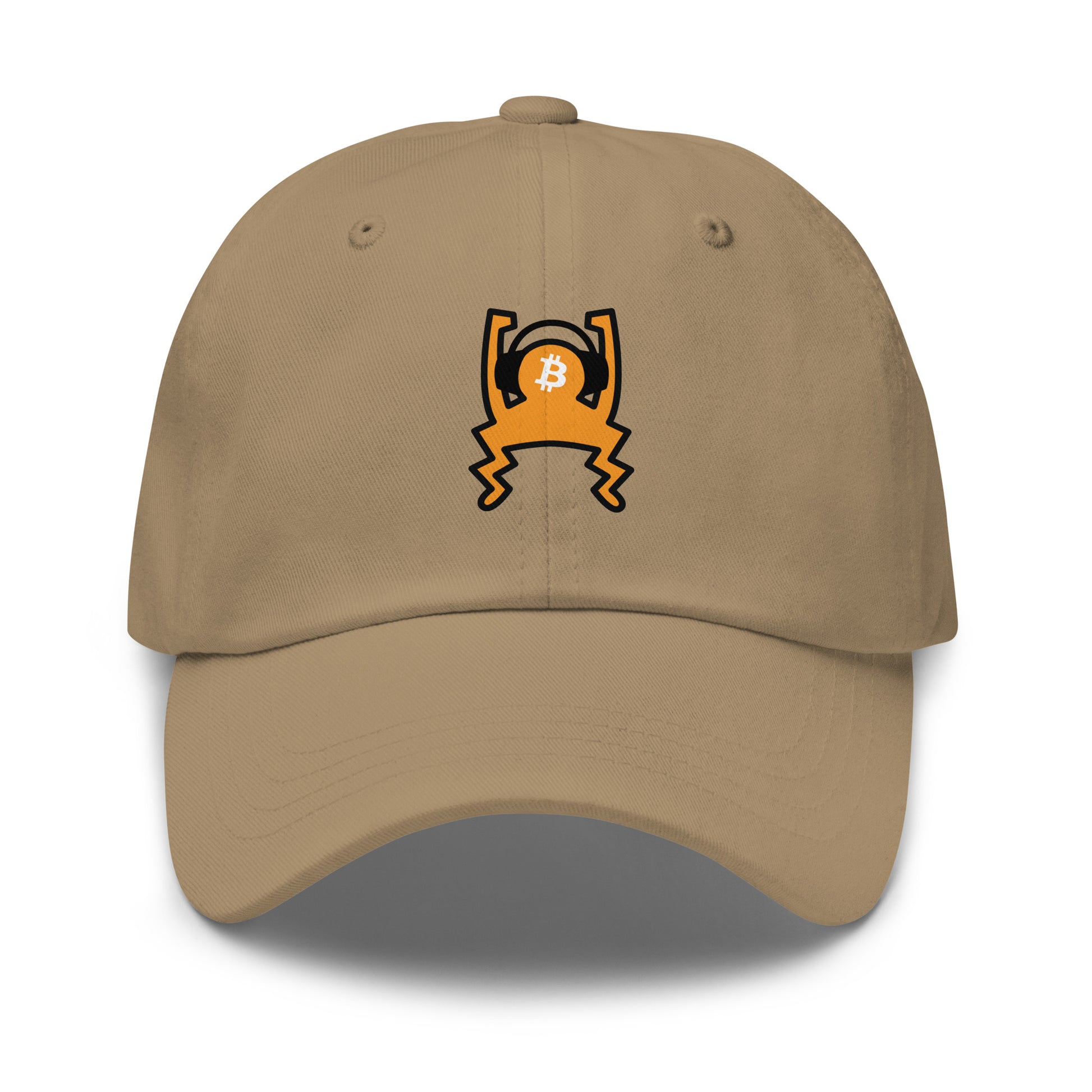 bitcoin hat - sound money - front view - khaki