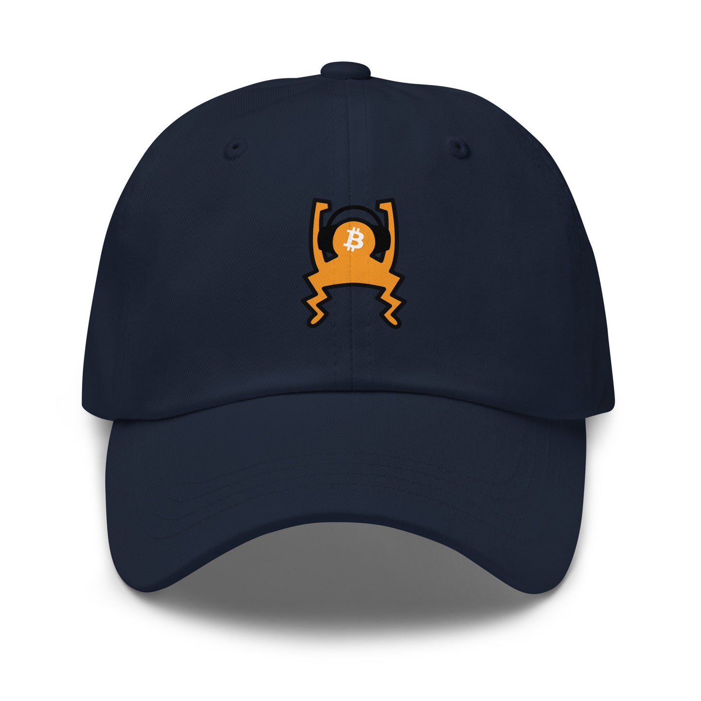 bitcoin hat - sound money - front view - navy blue