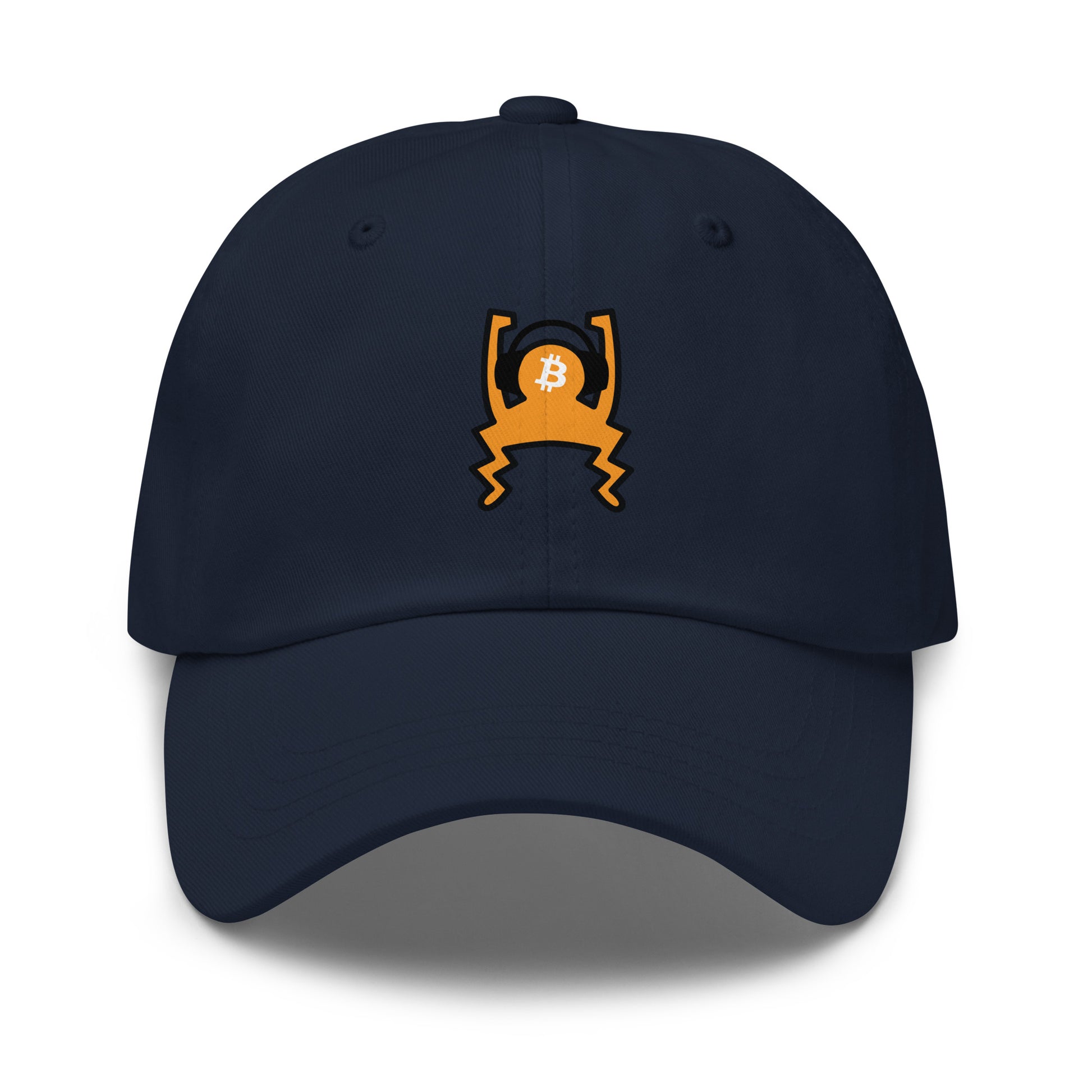 bitcoin hat - sound money - front view - navy blue