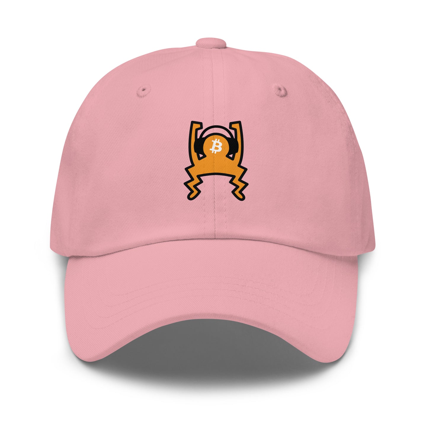bitcoin hat - sound money - front view - pink