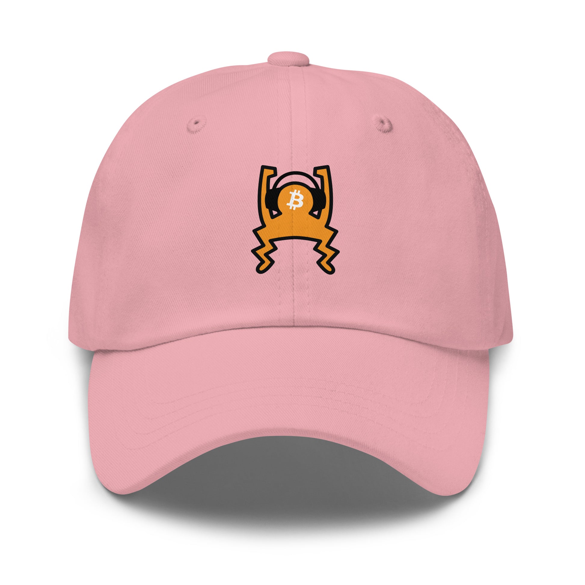 bitcoin hat - sound money - front view - pink