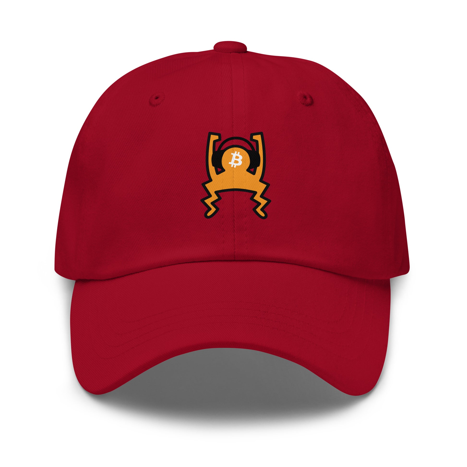 bitcoin hat - sound money - front view - red
