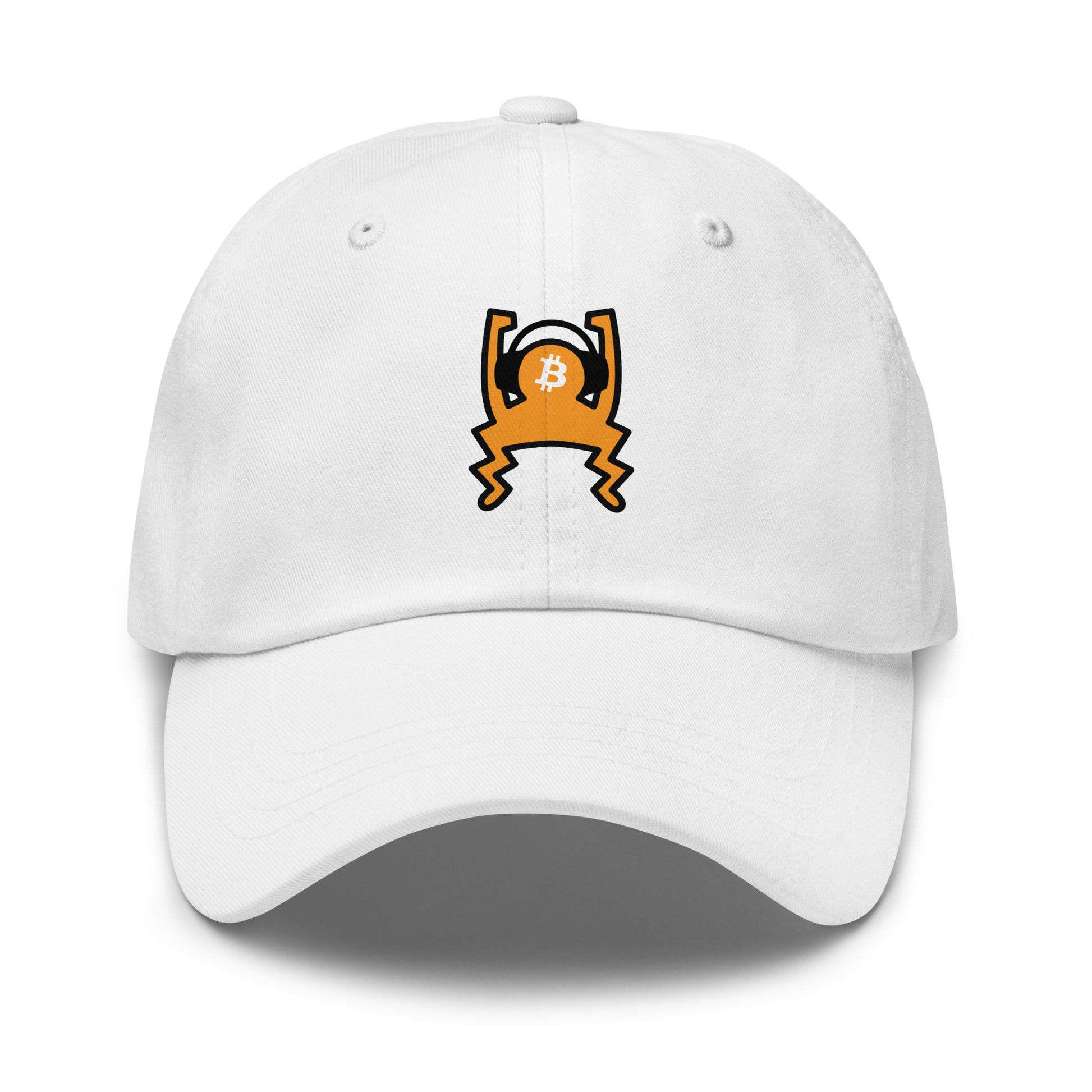 bitcoin hat - sound money - front view - white