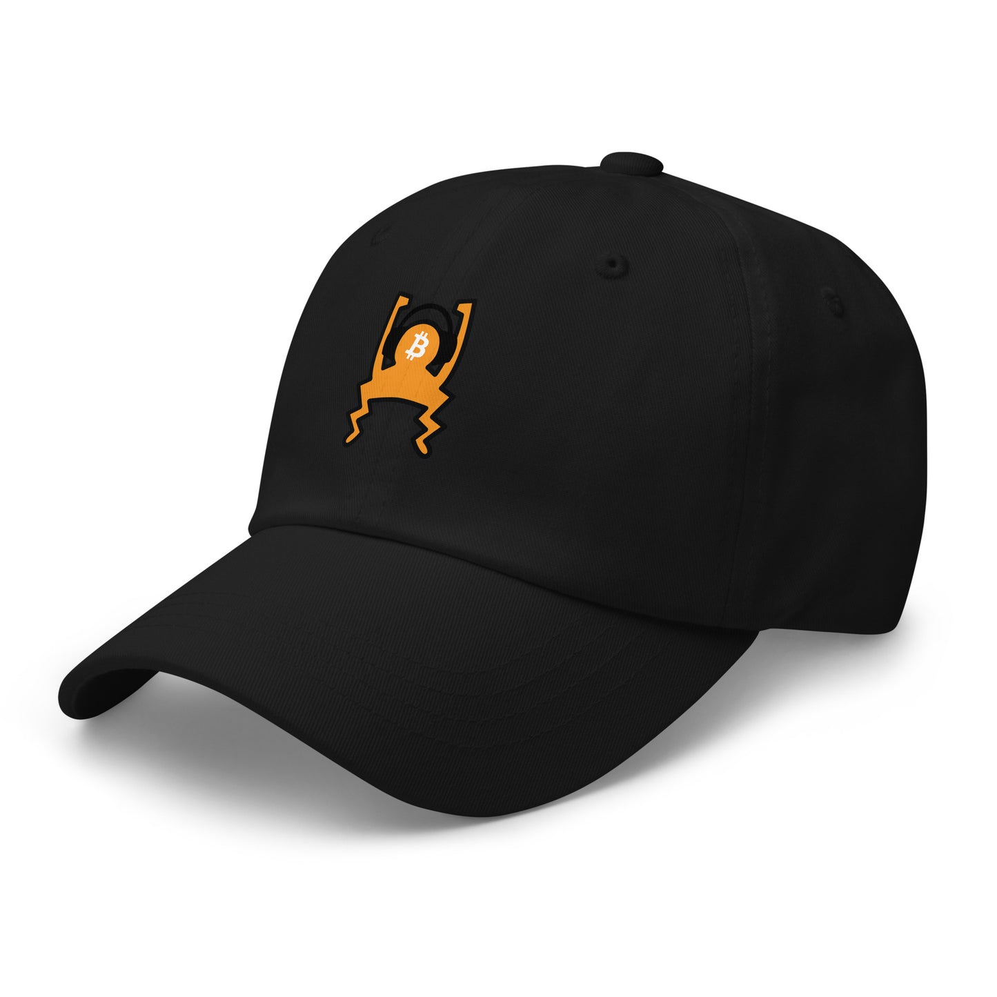 bitcoin hat - sound money - side view - black