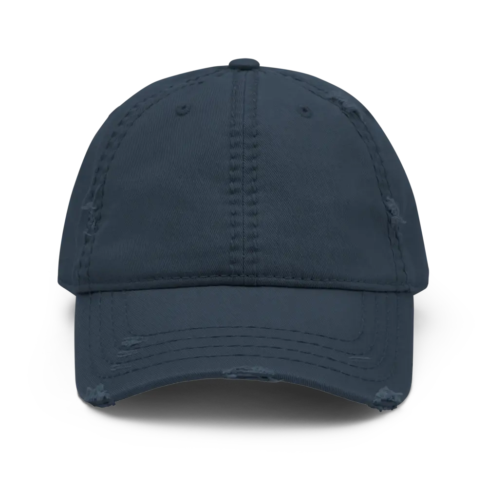 bitcoin hat - subtle bitcoin symbol back embroidery - front view - navy