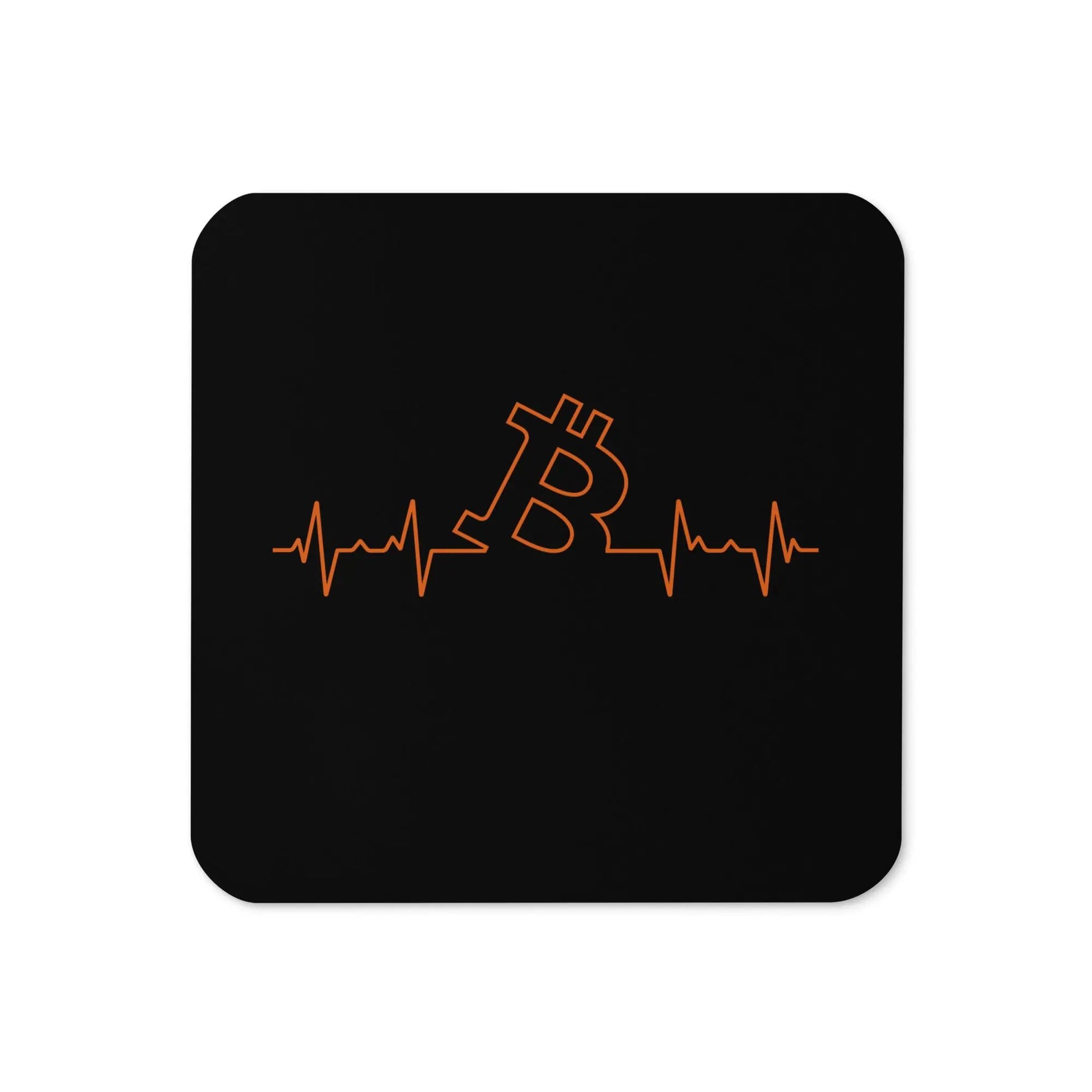 Bitcoin Heartbeat coaster by BitPopArt front view