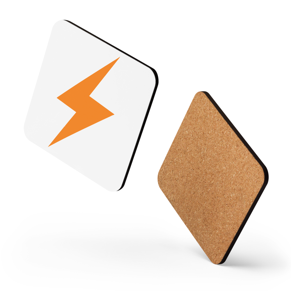 Bitcoin Lightning Symbol Bitcoin coaster floating layout