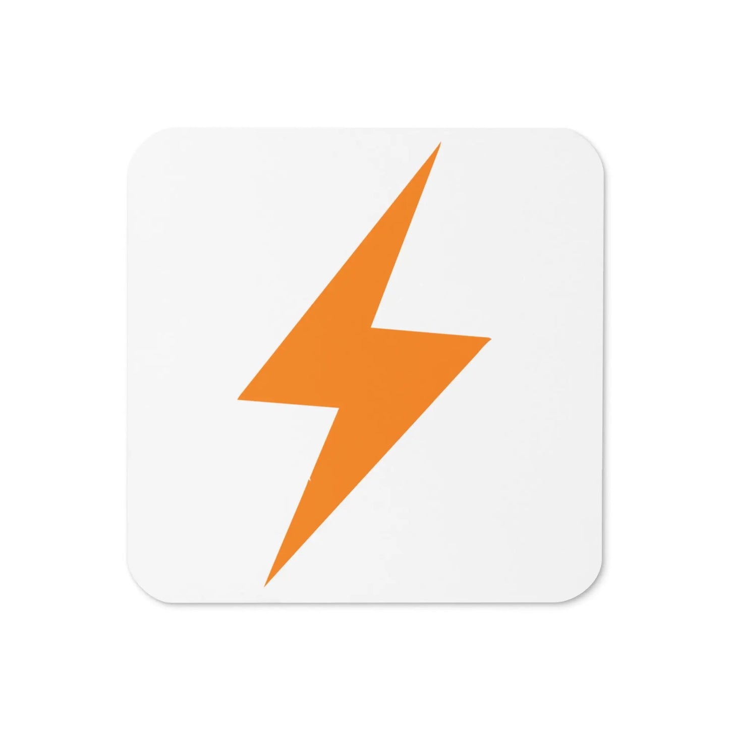 Bitcoin Lightning Symbol Bitcoin coaster front view
