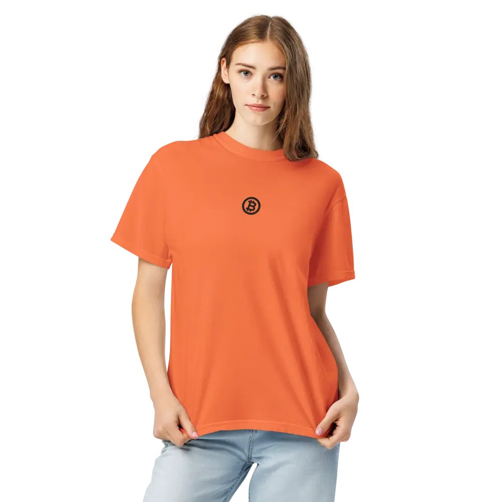 Bitcoin T-Shirt – Bitcoin Logo | Store of Value — worn on model