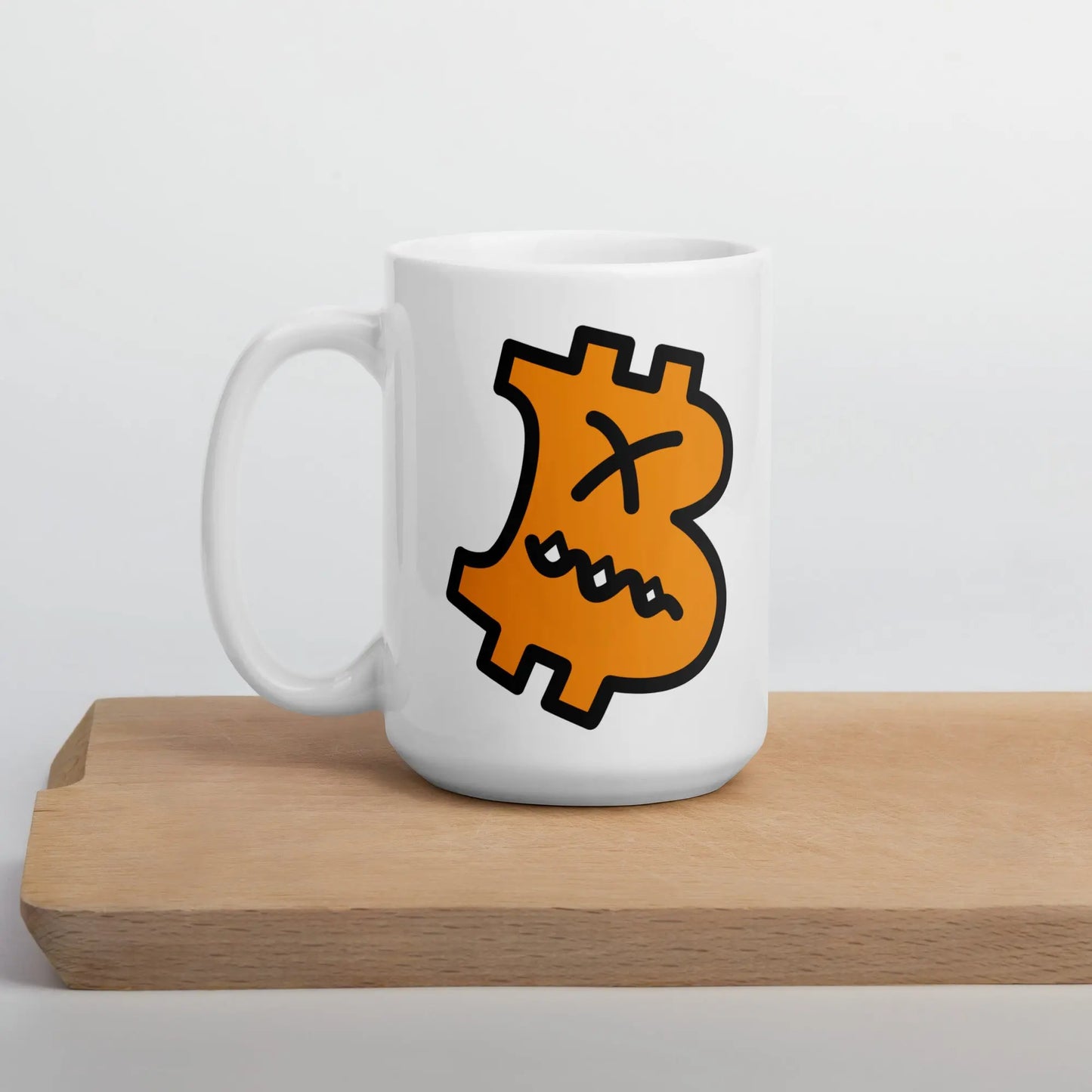 bitcoin mug - be grumpy design - lifestyle - desk setup - 443ml