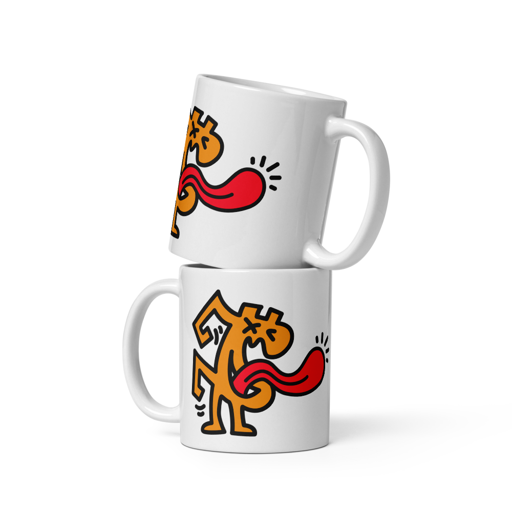 bitcoin mug - be laughable design - two mugs stacked